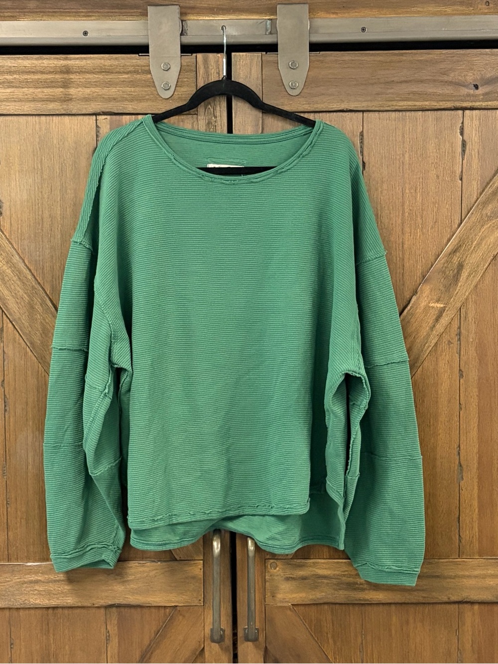 We The Free Total Eclipse Oversized Long Sleeve Tee Pine Forest Size XL NWT - Picture 4 of 10